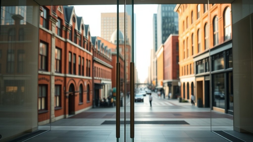 Glass Doors Oval