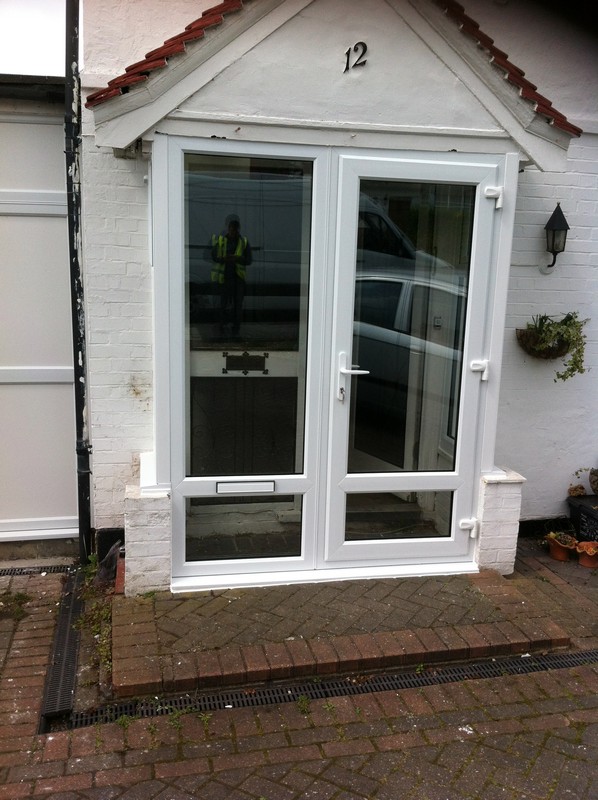 uPVC French doors fitted as front entrance in Stockwell